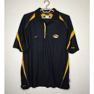 Nike University of Missouri Mizzou Tigers short sleeve polo shirt - large